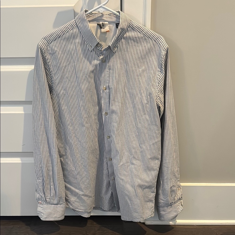 Ben Sherman Blue and White Casual Button Down Shirt